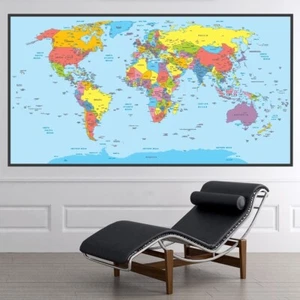 Political World Map Wall Sticker WS-51364 - Picture 1 of 12