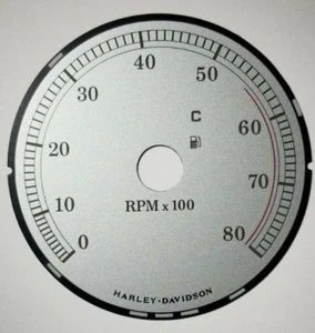 5D Harley Davidson RPM Tachometer Silver Gauge Face 09392237 - Picture 1 of 1