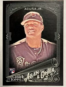 2018 Topps Allen And Ginter X Ronald Acuna RC Black #207 - Picture 1 of 2