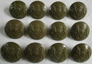 12x WW2 British Army:"GENERAL SERVICE BUTTONS" (25mm, Bakelite War Economy) - Picture 1 of 3