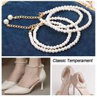 High Heels Chain Pearl Heels Band High-heeled Shoes Straps Women Shoelaces