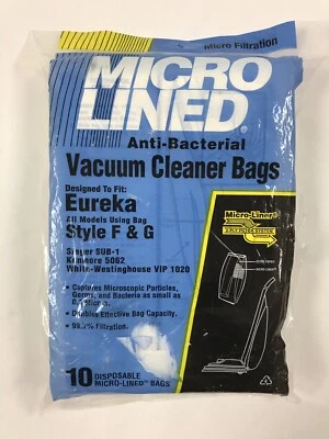 Micro Lined 10 Anti Bacterial Vacuum Cleaner Bags Model Style F & G - Image 1 of 2
