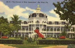 1949 KEY WEST FL Convent of Mary Immaculate postcard - Bild 1 von 1