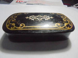 29385 Tabatiere scatola tabacco da fiuto 10 x2 x 6 cm lavoro laccato snuffbox Made in Germany - Foto 1 di 5