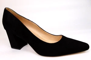 Marc Fisher Keri Pumps Women's Block Heel Shoes Size 9.5 M, Black Suede Leather - Picture 1 of 13