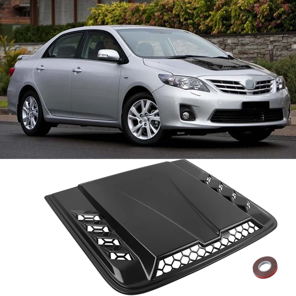 For Toyota Corolla Hood Vents Scoop Bonnet Hood Air Flow Intake Trim Cover Matte - Image 1 of 4