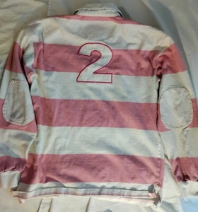 Used HERITAGE LANSDOWNE US 14 UK 11/12 GIRLS L/S PINK RUGBY JUMPER SHIRT IRELAND - Picture 1 of 9