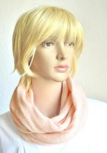 Hand made 100% cashmere women's pink snood scarf - Picture 1 of 5