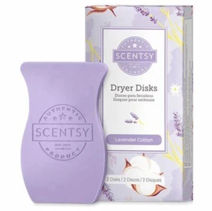 Scentsy Dryer Disks Lavender Cotton Scent (1 Pack of 2) Laundry Fragrance NEW - Picture 1 of 1