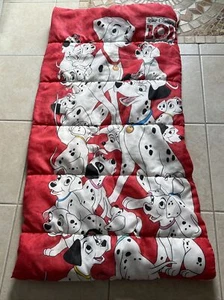 Vintage 90's Walt Disney's 101 Dalmatians Red Sleeping Bag 28” X 56” - Picture 1 of 12