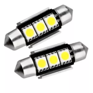2X 36MM LED FESTOON CANBUS ERROR FREE WHITE NUMBER PLATE BULBS 239 35MM 37MM C5W - Picture 1 of 1