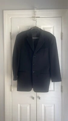 ARMANI COLLEZIONI BLAZER BLACK CASHMERE 4OR  Pristine Saks 5th Ave Italy - Image 1 of 4