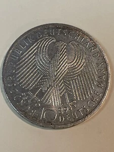 1989-G Germany 10 Mark Silver Coin 40 Years of Federal Republic - Picture 1 of 2