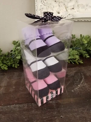 Pack de 3 calcetines estilo Mary Jane Baby Starters nuevos en lazo talla 0-6 meses Foto 1 de 4