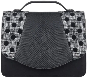 Ruby Shoo BELFAST Vintage Flock POLKA DOT Tweed Handtasche BAG Rockabilly - Bild 1 von 3