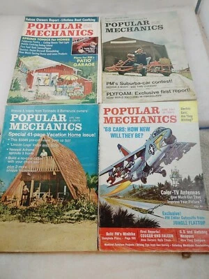 Lot of 4 Vintage Popular Mechanics Magazines Apr Nov 1965, Apr 1966, June 1967 E - Image 1 of 4