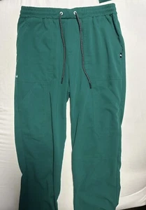 2 Green scrub pants for women petite. Healing Hands And koi - Picture 1 of 2