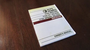 ALFA ROMEO 1750 OWNERS MANUAL /SPIDER VELOCE / GT VELOCE / BERLINA 1969-1971 - Picture 1 of 5