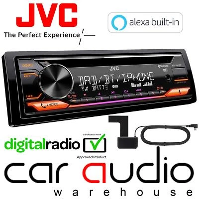 JVC KD-DB922BT Bluetooth DAB CD USB Car Stereo Radio Player & DAB Aerial - Image 1 of 4