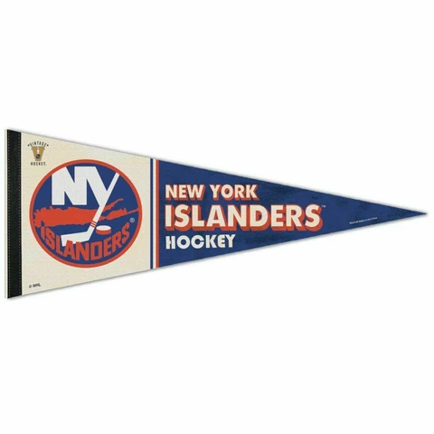NEW YORK ISLANDERS RETRO ROLL UP PREMIUM FELT PENNANT 12"x30" FREE SHIPPING Cover