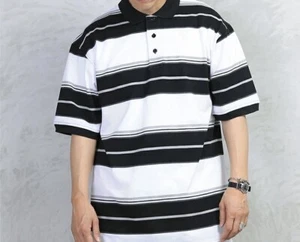 CALTOP Striped Pique Polo - Picture 1 of 1