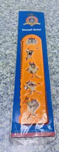 Looney Tunes - Orange Stencil Ruler - Taz & She Devil - datiert 1997 - neu - Bild 1 von 5
