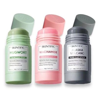 Skintific Clay Stick Mask Brightening Set 3 pcs Anti-Acne Reduce Pore Firm Skin - Image 1 of 4