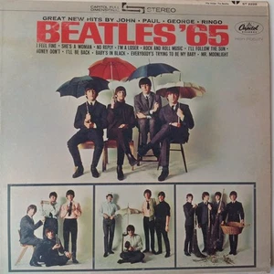 BEATLES '65-Stereo ST-2228-Vinyl Record-Apple Label LP great Original - Picture 1 of 3