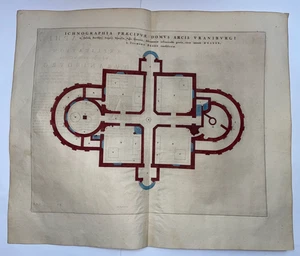 DENMARK PLAN OF STJERNEBORG HUEN ISLAND 1663 WILLEM BLAEU LARGE ANTIQUE VIEW - Picture 1 of 4
