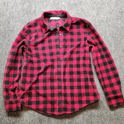 Lee Riders 女式羊毛纽扣格子印花衬衫。 S码 — 第 1/4 张图片