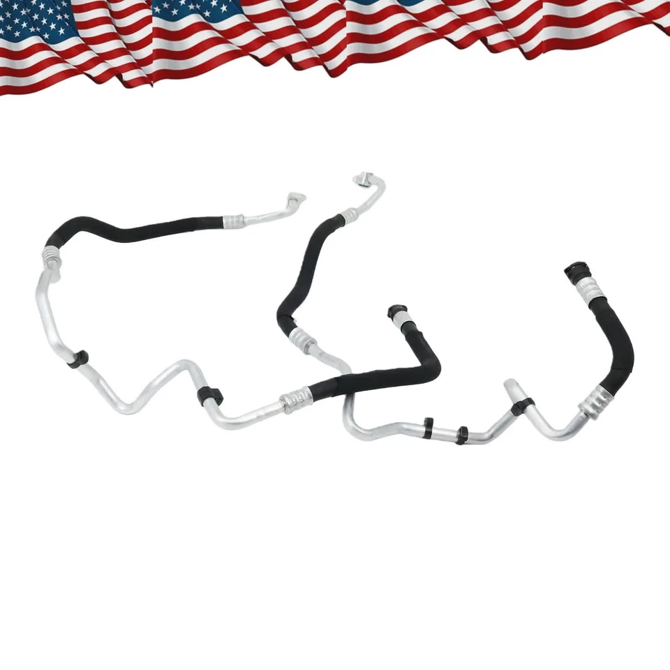 2x Entrada y salida de tubo de manguera de línea de enfriador de aceite del motor para BMW 535i 640i 17227636879 Foto 1 de 4