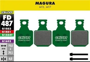 Galfer Pro FD487G1554T Semi Metall Bremsbeläge Grün Magura MT5 & MT7 - Picture 1 of 4