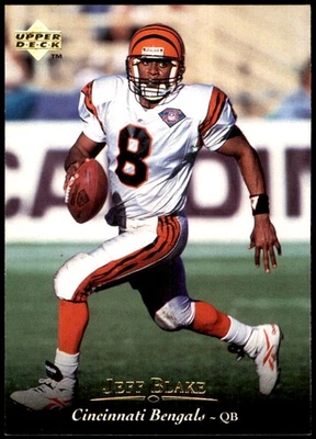 Jeff Blake 1995 Upper Deck #190 Bengals NFL READ FREE SHIPPING AutographDen - Image 1 of 2