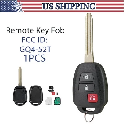 Mando a distancia con llave de coche Toyota Highlander 2014 2015 2016 2017 2018 2019 3 botones Foto 1 de 4