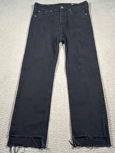 Jeans Rag & Bone donna 27 (28x23) denim nero gamba dritta orlo grezzo casual - Foto 1 di 11
