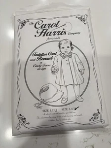 Carol Harris Company Toddler Coat And Bonnet Pattern, Size 3,4 - Picture 1 of 2