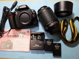 Nikon D40 DSLR Camera + AF-S DX VR 55-200mm Lens Zoom Telephoto Kit - Picture 1 of 12