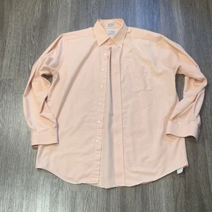 LL Bean Shirt Mens 15.5 34 Long Sleeve Button Up Wrinkle Free Salmon Color - Picture 1 of 6