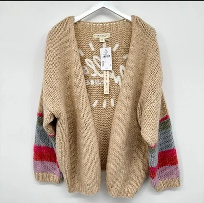 NWT Saltwater Luxe Cardigan Sweater Size XX Hello Sunshine Oversiz Slouch Beach  - Image 1 of 4