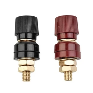 Post Terminal Stud Battery Power Junction Connector Black & Red Accessories 8mm - Picture 1 of 13