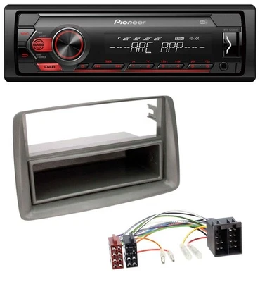 Pioneer DAB 1DIN MP3 AUX USB Autoradio für Fiat Panda (169 2003-2012) grau - Bild 1 von 4