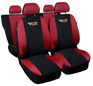 Juego completo de fundas de asiento de coche para Volvo XC60 rojo/negro estilo deportivo - Imagen 1 de 4
