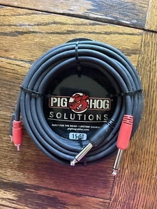 Pig Hog Solutions - RCA 1/4 in Dual Cable, PD-R1415 - Picture 1 of 3