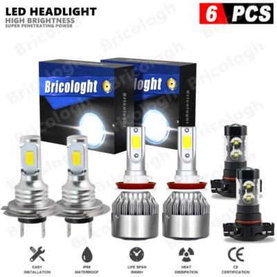 Faro LED + luz antiniebla para GMC Acadia 2007 2008 2009 2010 2011 2012 - 6000K Foto 1 de 4