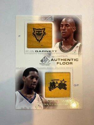 2001 SP Game Floor - Kevin Garnett Tracy McGrady - Authentic Floor #C12 - Image 1 of 2