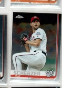 Max Scherzer 2019 Topps Chrome Base Card # 140 Max Scherzer Washington Nationals - Picture 1 of 2
