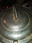 Antique Metal Bread Pudding Mold Bundt Pan/Bucket with lid and latches