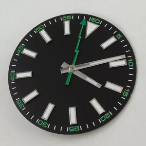 Luxury 30.8mm black watch dial + Watch hands fit miyota 8215 movement - Picture 1 of 2