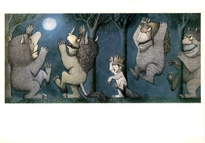 AK mit "Der wilde Rumpus" Illustration von Maurice Sendak. - Bild 1 von 2