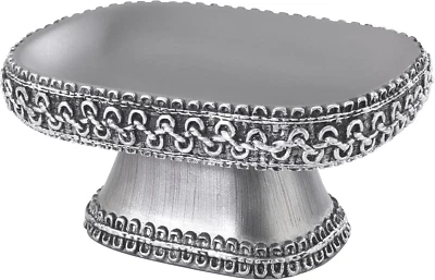 Jabonera trenzada medallón de resina plateada y gris Foto 1 de 4